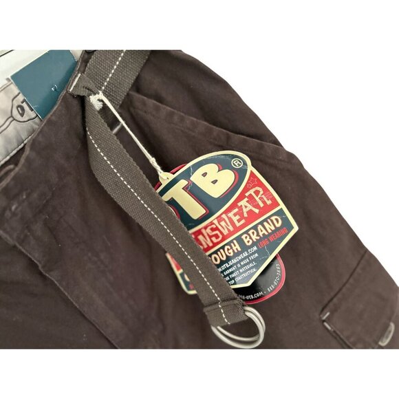 Vtg OTB Cargo Pants Brown Denim Carpenter Pants Hip Hop Baggy Skate - Picture 5 of 10
